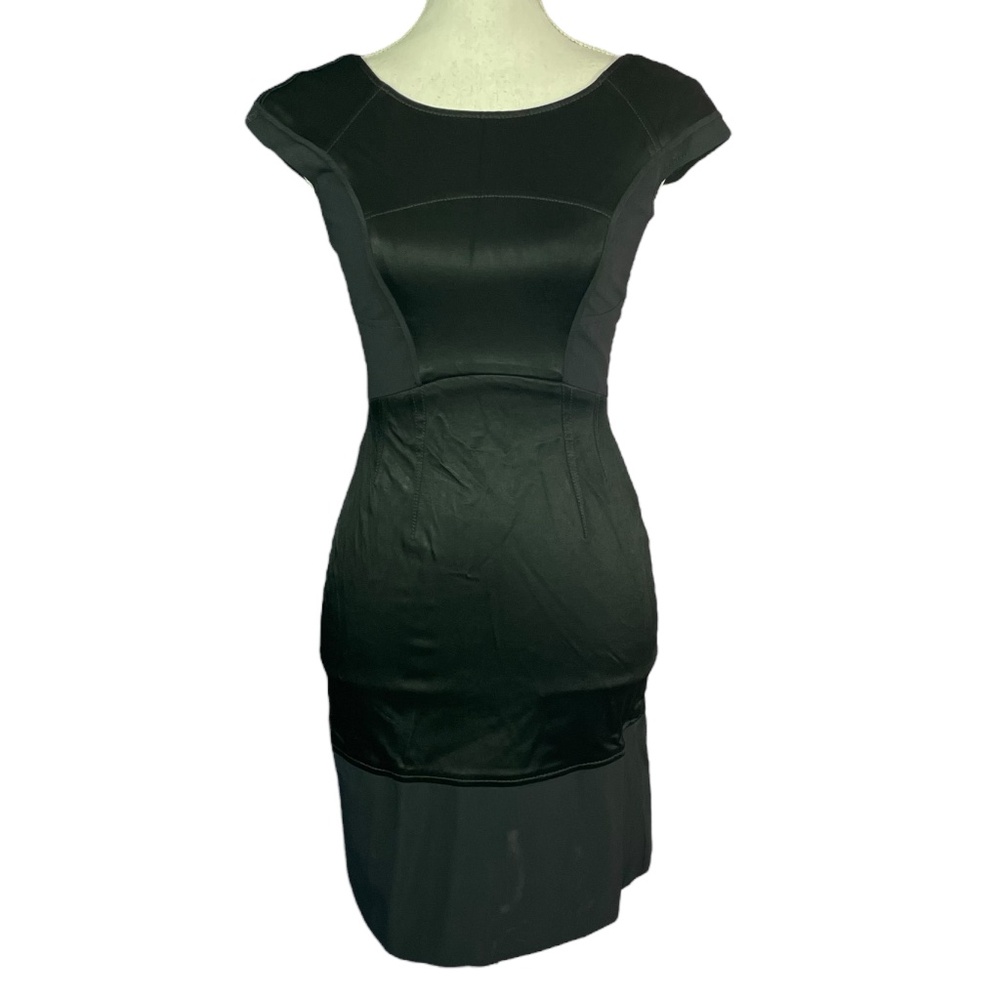 Zac Posen Dress Sleek Black Cap-Sleeve Bodycon Bergdorf Goodman